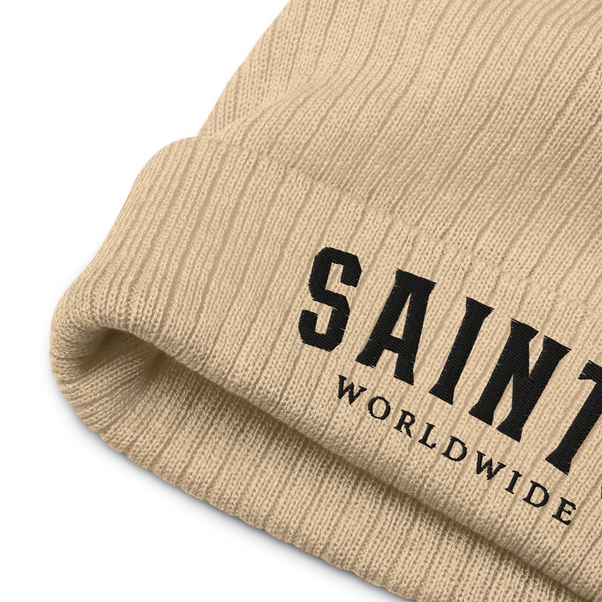 SW SANCTIFIED Ribbed knit Beanie - Beige - Great Commission Company