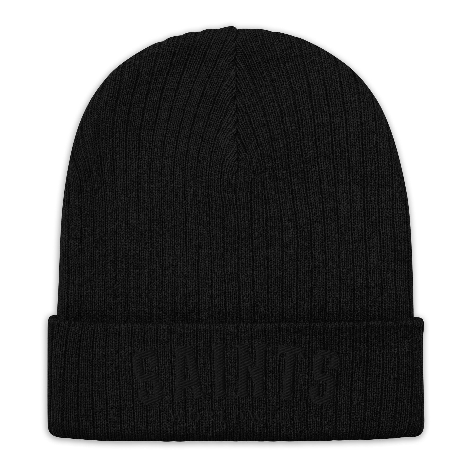 SW SANCTIFIED Ribbed knit Beanie - Black - Great Commission Company