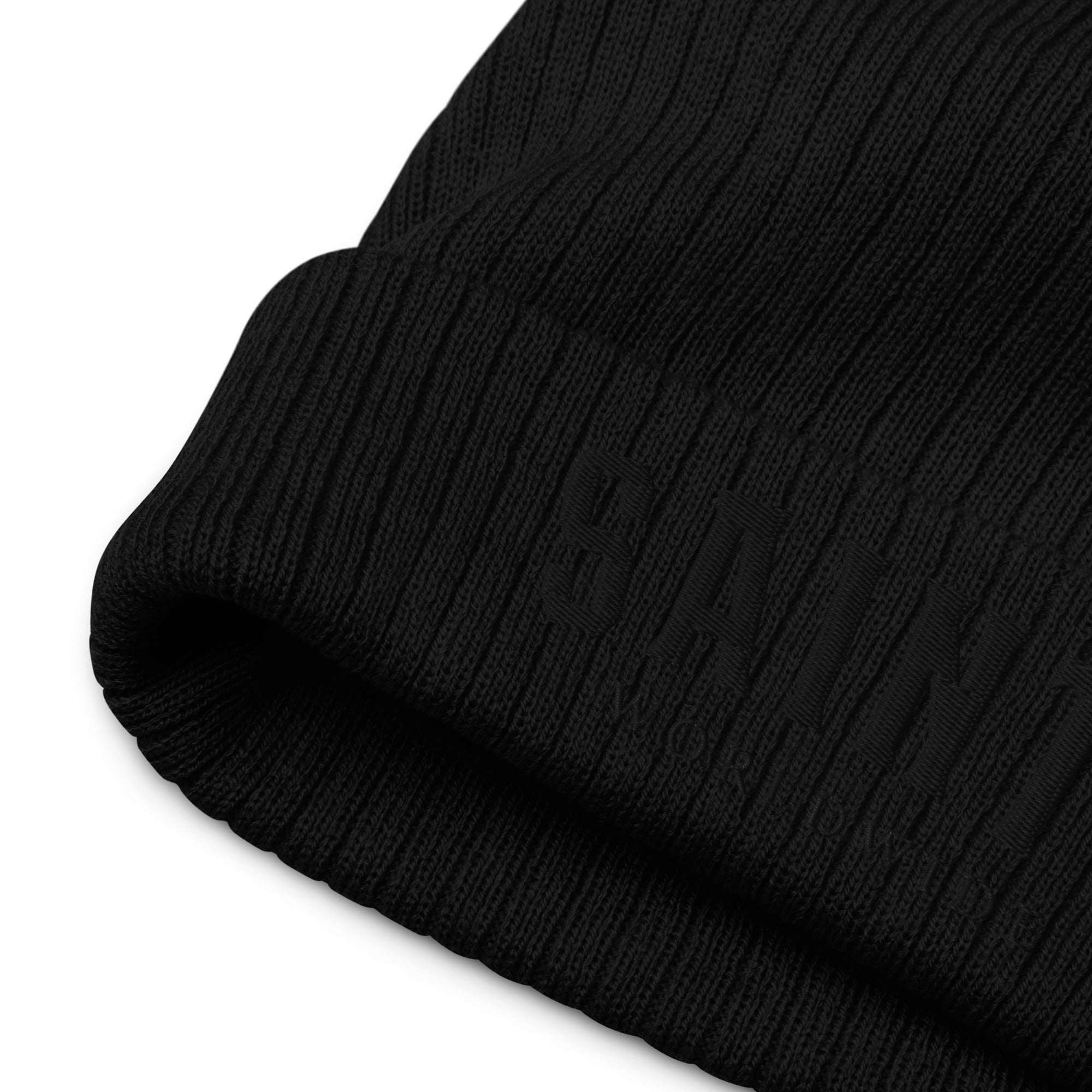 SW SANCTIFIED Ribbed knit Beanie - Black - Great Commission Company