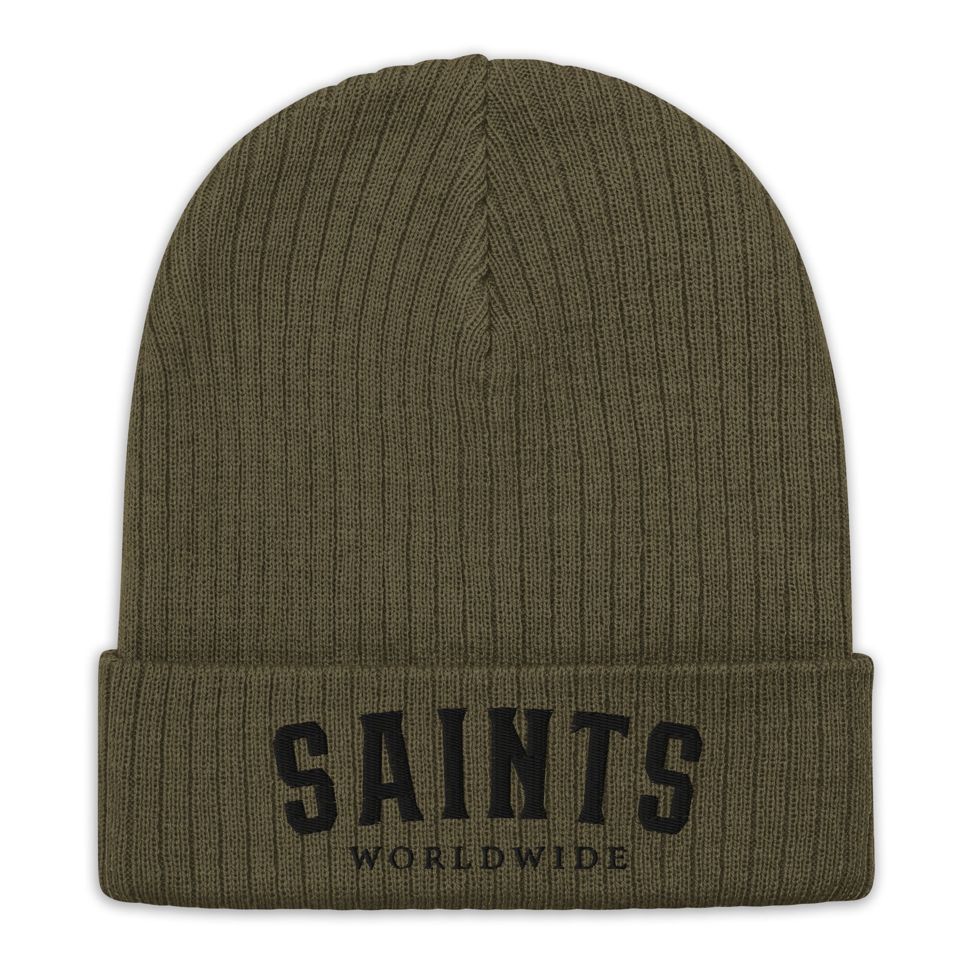 SW SANCTIFIED Ribbed knit Beanie - Olive - Great Commission Company