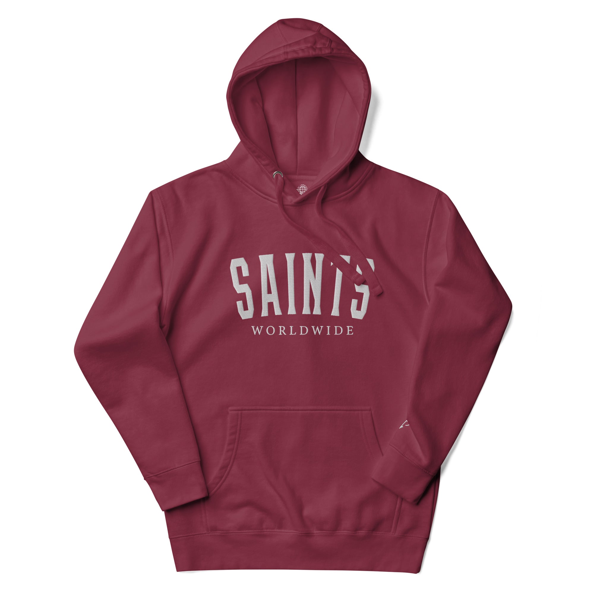 SAINTS WORLDWIDE Embroidered Hoodie - Maroon - Great Commission Company