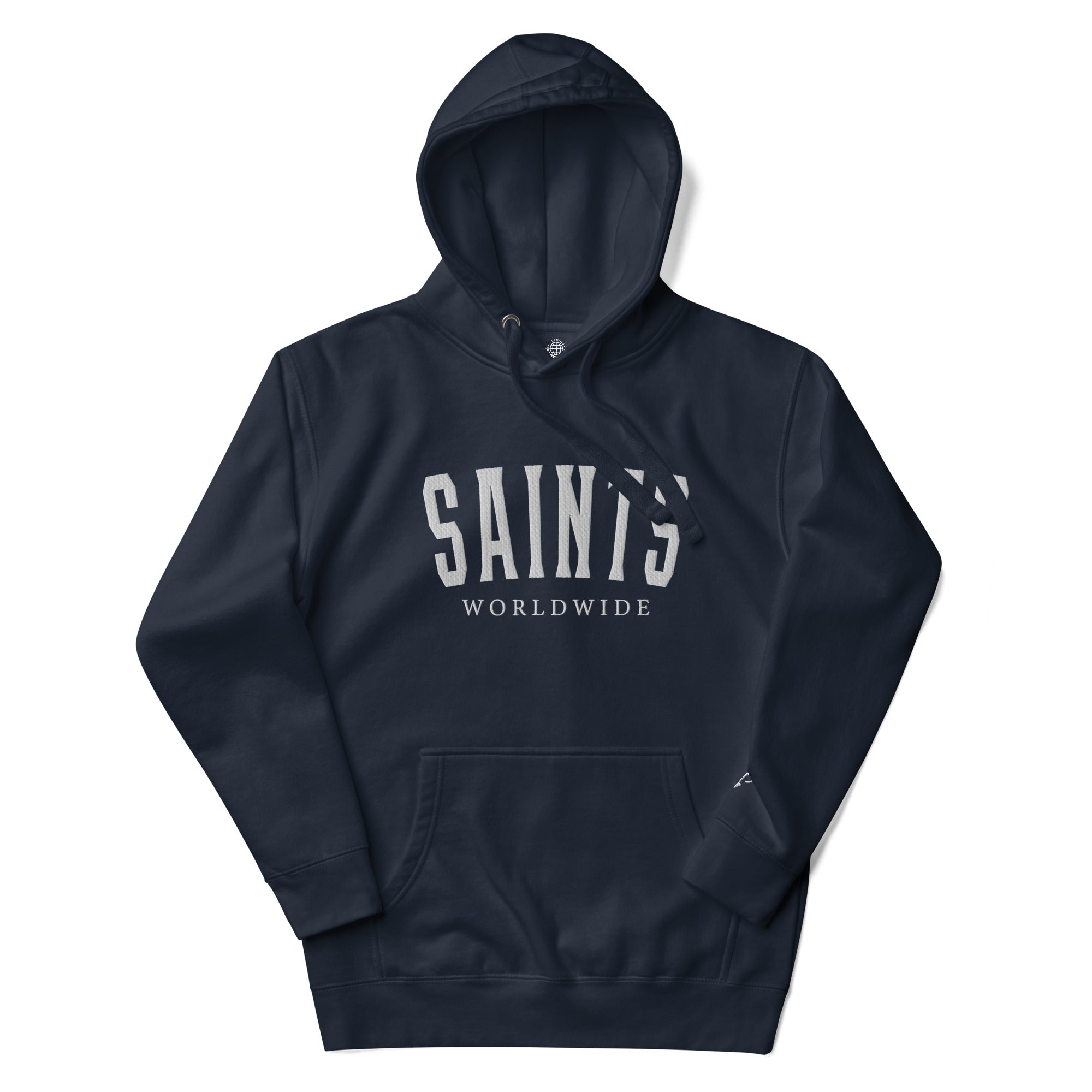 SAINTS WORLDWIDE Embroidered Hoodie - Navy Blue - Great Commission Company