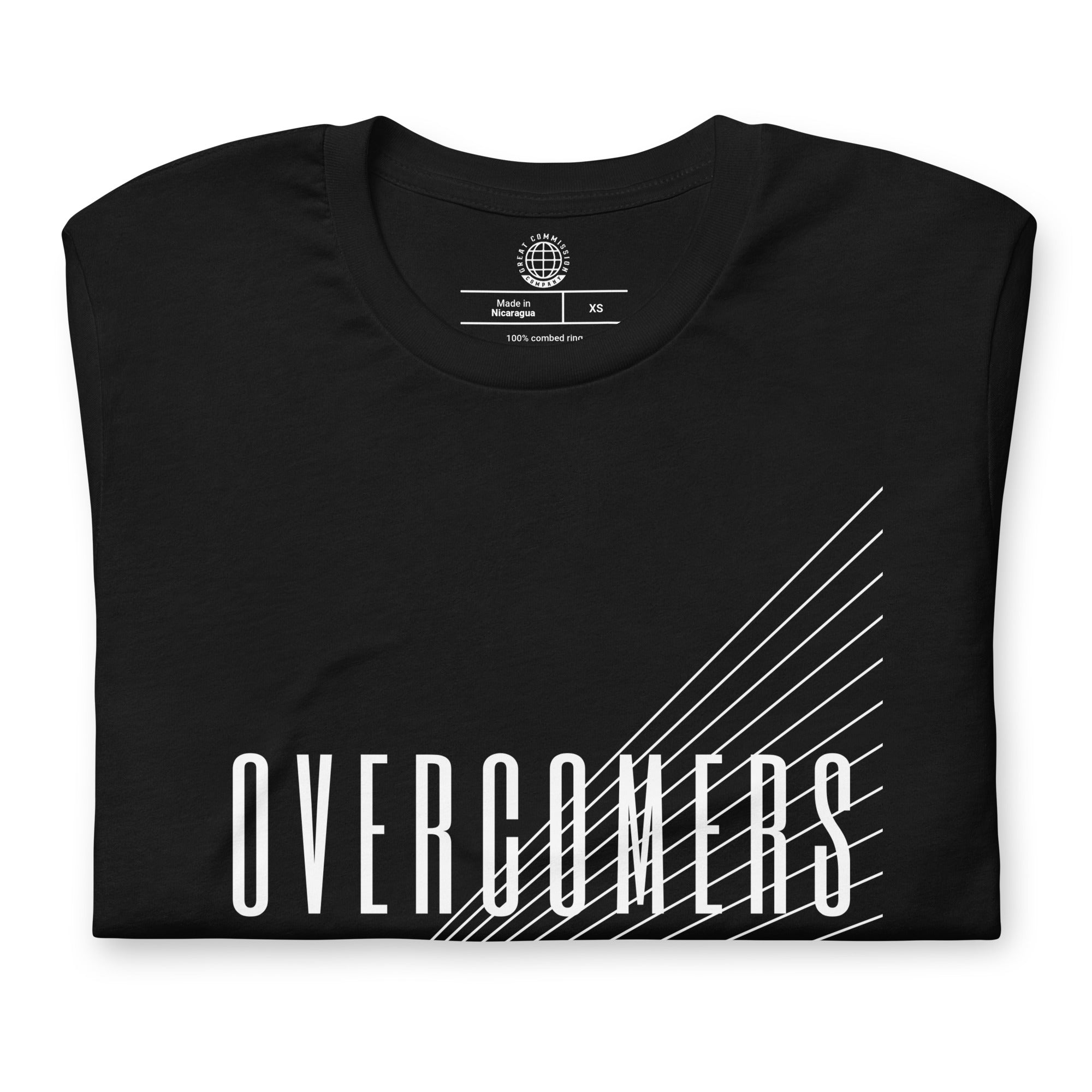Overcomers Signature T-Shirt - Black - Folded