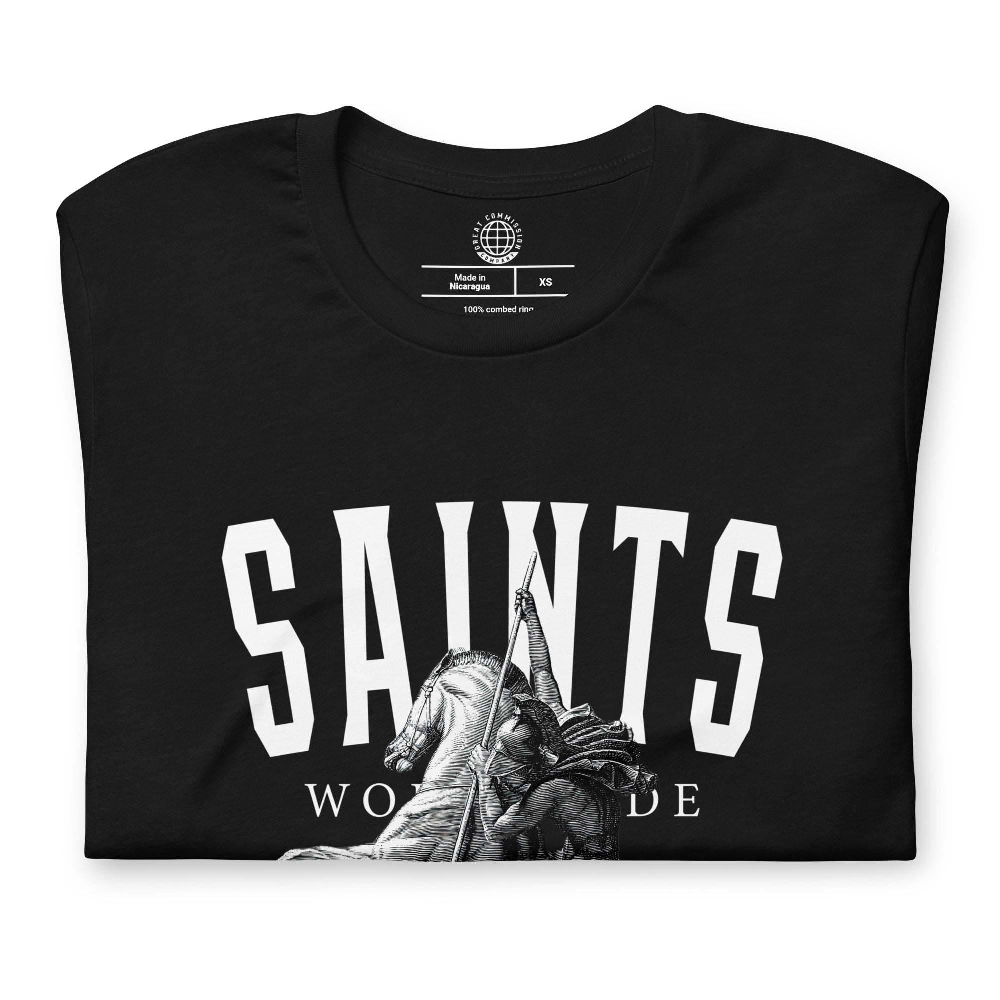 Saints Worldwide T-shirt Black Folded