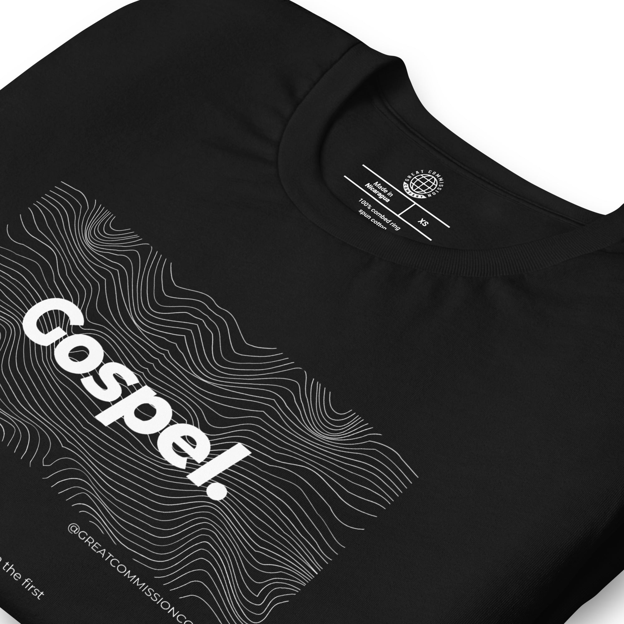 Gospel T-Shirt - Black - Closeup