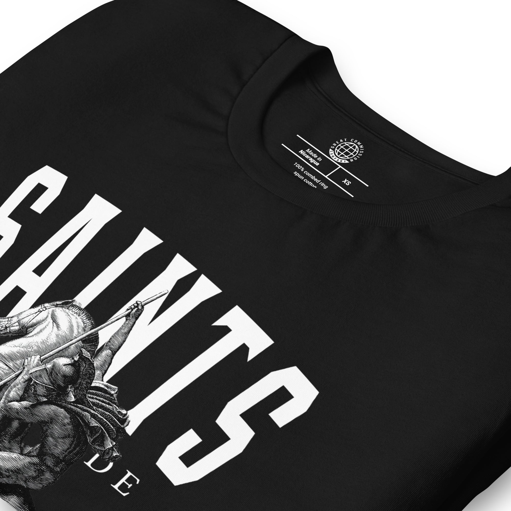 Saints Worldwide T-shirt Black Close-up
