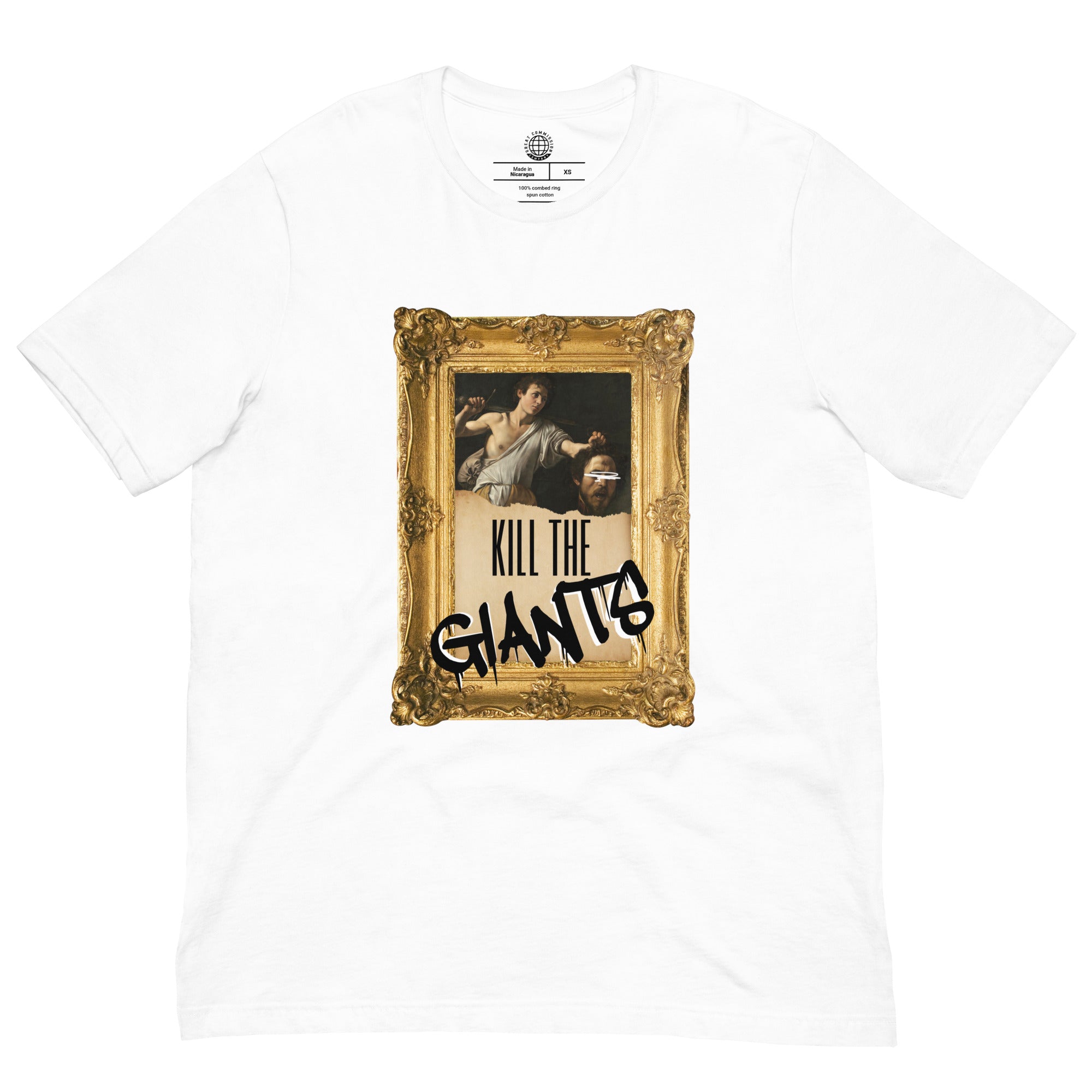 Kill The Giants David & Goliath T-Shirt White  - Front-