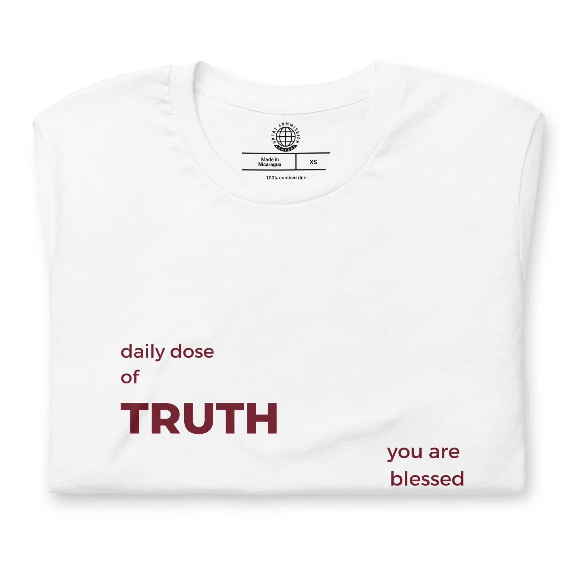 A Dose of Truth T-Shirt White - Folded