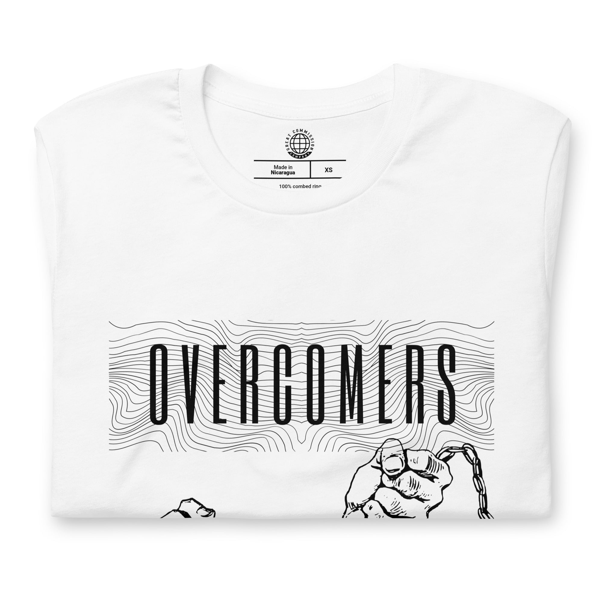 Overcomers Signature T-Shirt - White - Folded