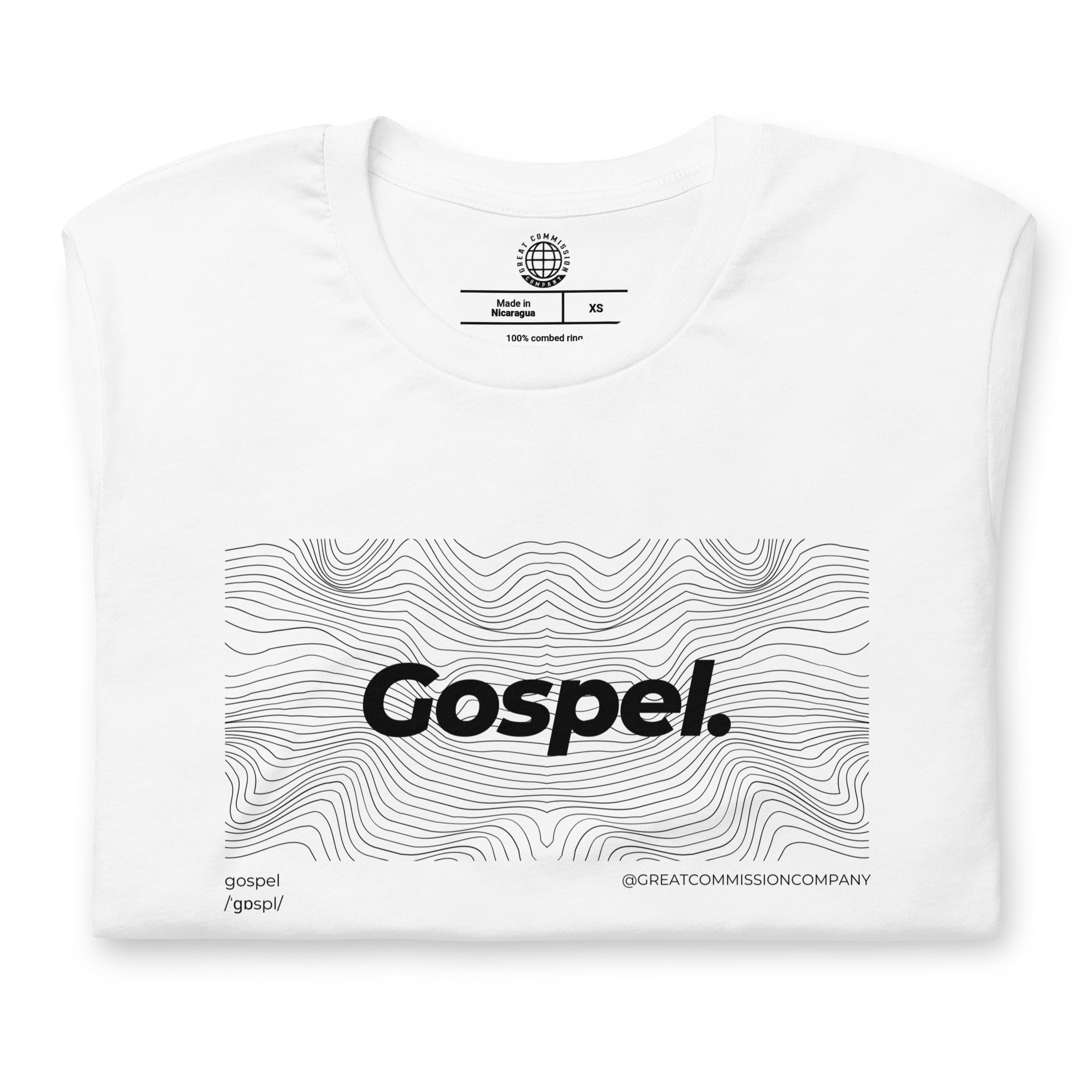 Gospel T-Shirt - Black - Folded